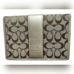 Coach GUC Signature Brown and Gold Card Holder